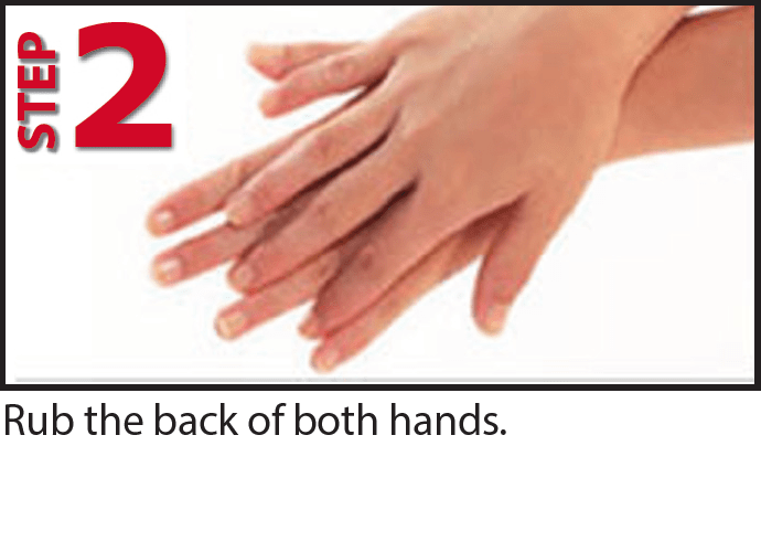 Rub the back of both hands