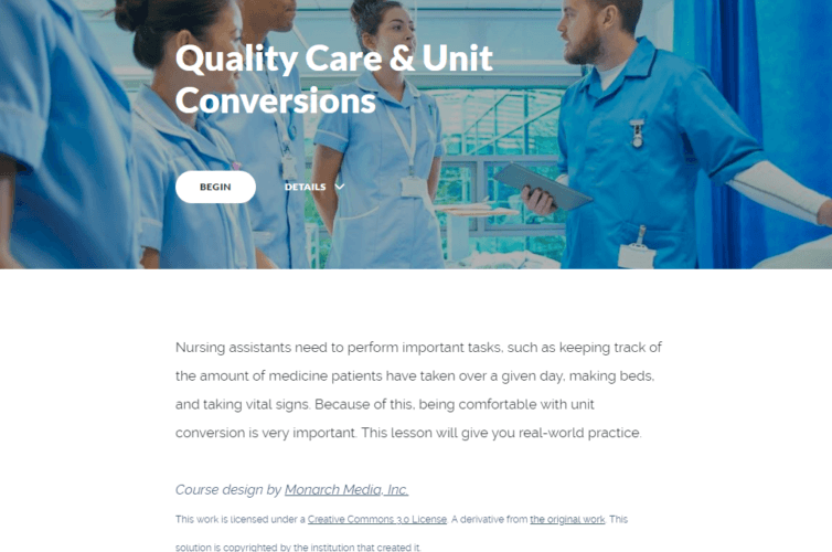 SkillsCommons: Nurse Assistant Lesson