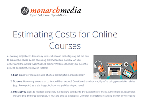 Estimating Costs for Online Courses